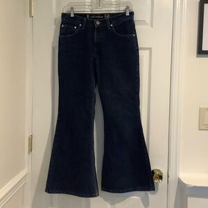 VINTAGE LEVI’S Women’s Silver Tab Y2K Bell Bottom Dark Wash Wide Leg Jeans 7